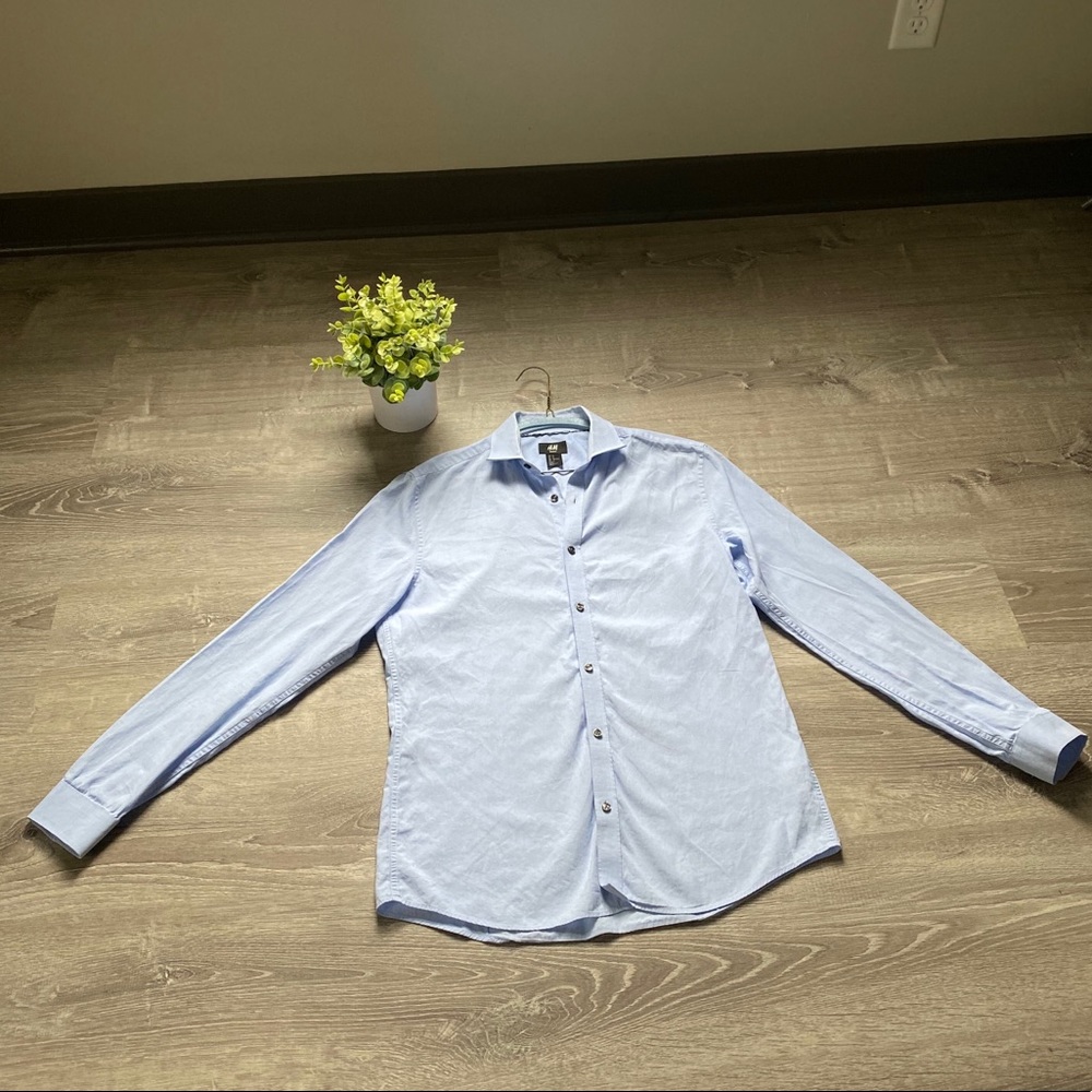 Men’s H&M Slim-Fit Lt Blue Long sleeve shirt
